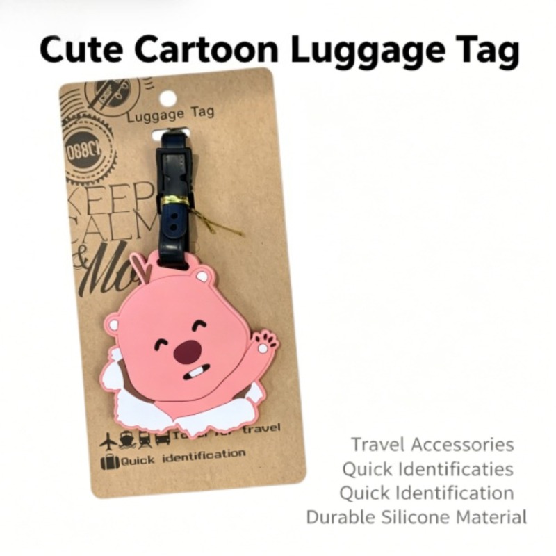 Travel Accessories Toddler - かわいいポロロ ルピービーバー ラゲッジタグ、キュートなインスタイルトラベルバッグチャーム、女の子や子供向けのファッショナブルなキーホルダーペンダント