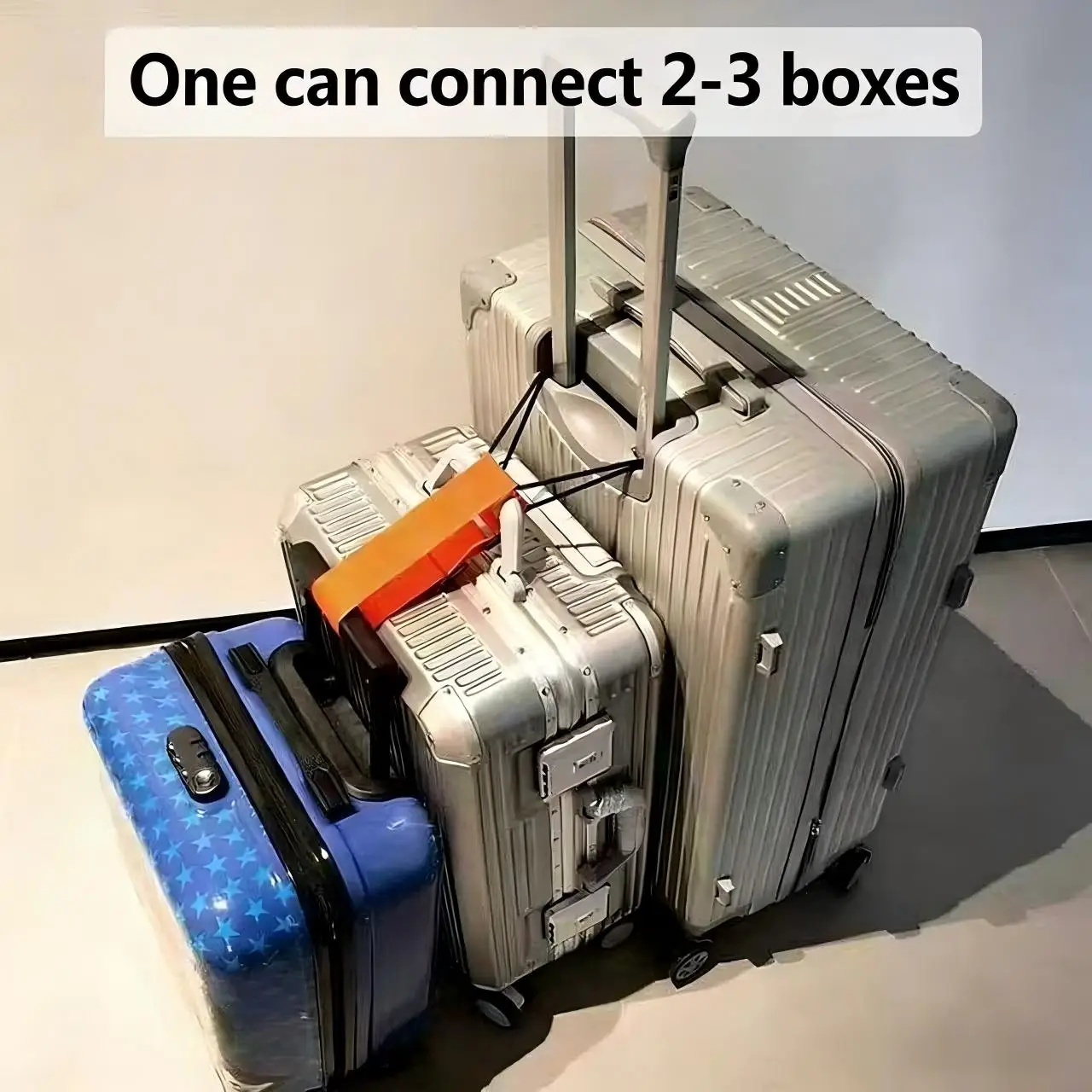 Travel Accessories Luggage Straps - 伸縮性のある調整可能な手荷物固定ベルト。旅行時の安全ベルトとして、機内持ち込み用の手荷物をしっかりと固定できます。