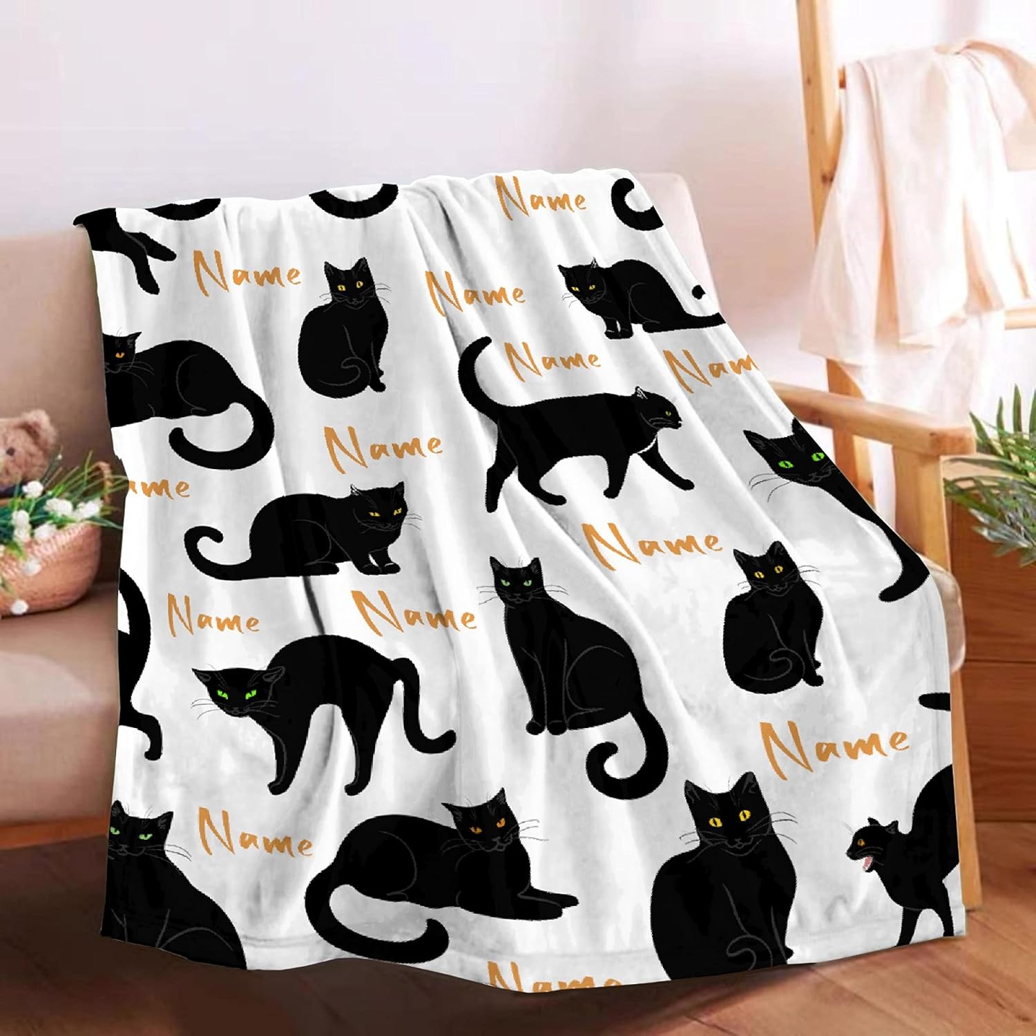 Travel Accessories Gift Ideas - 可愛い猫柄のスローブランケット、プラッシュフリースソファブランケット、ペット愛好家のための居心地の良いギフト、冬秋の家の装飾アクセサリー