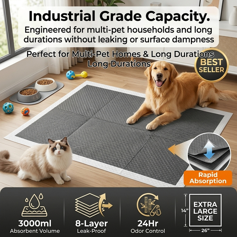 Travel Accessories Dog - 犬用使い捨てペットおしっこパッド、漏れ防止トレーニング子犬用トイレパッド、犬用アクセサリー、炭の消臭効果