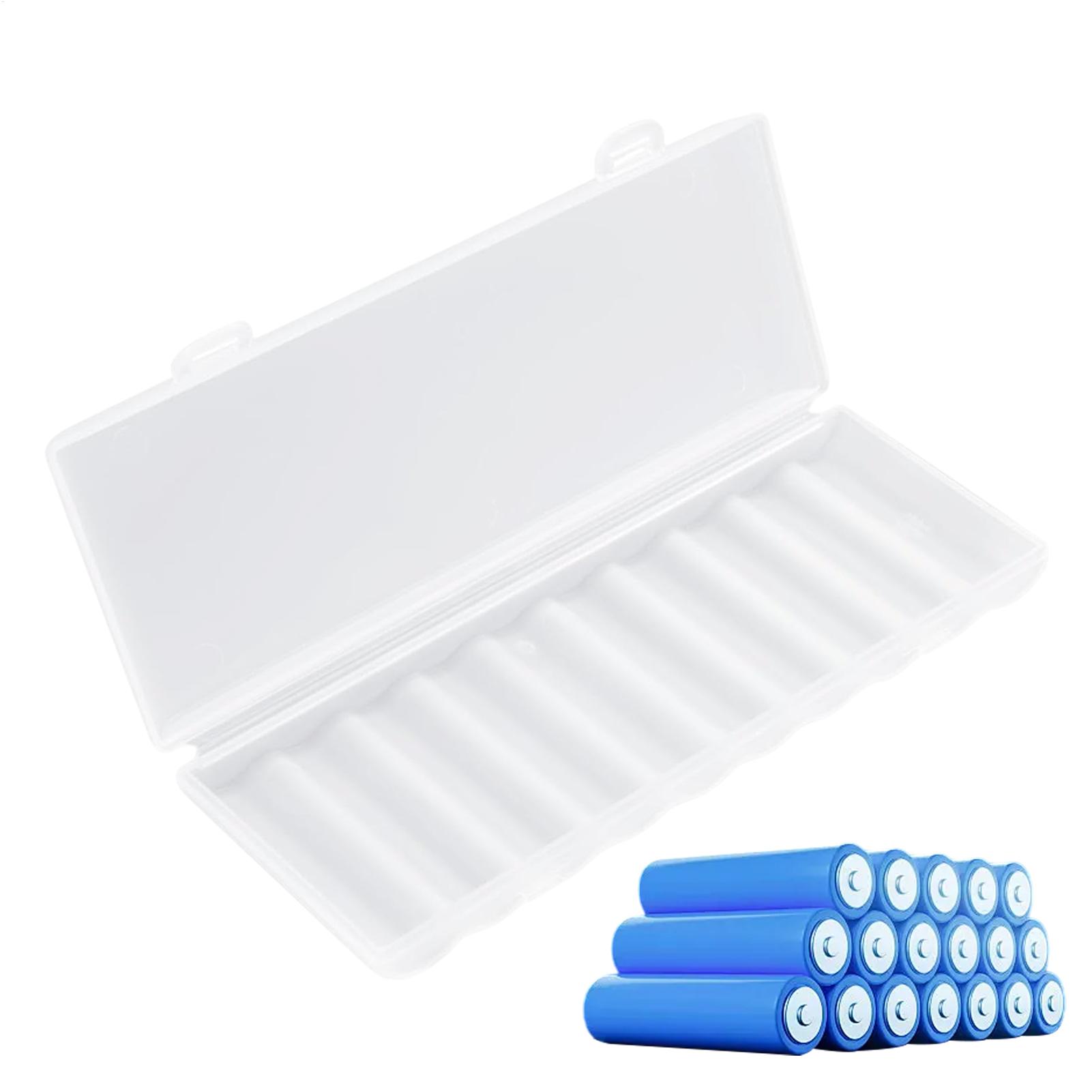 Travel Accessories Kids - 10スロットポータブル透明プラスチックバッテリー収納ボックス、18650バッテリーオーガナイザーアクセサリー用ハードバッテリーコンテナ
