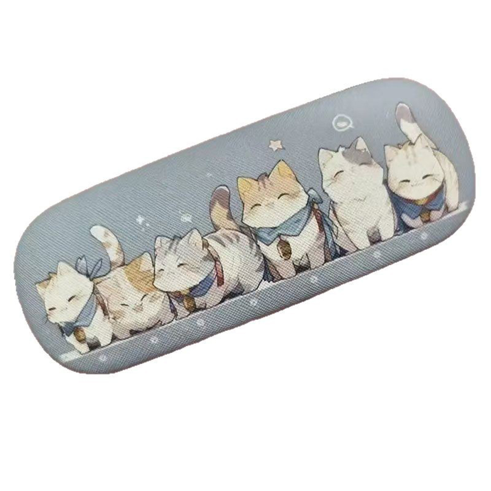 Travel Accessories Gift Ideas - メガネ収納用、丸い形状のメガネホルダー、収納ボックス。かわいらしいメガネケースで、旅行用アクセサリーやギフトに最適。ティーンエイジャー向けの収納に。
