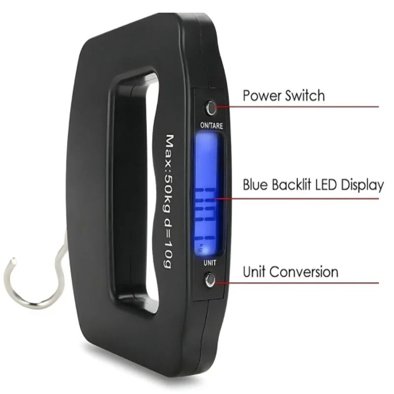 Travel Accessories Electronics - 50kg/10g 旅行荷物スケール ポータブルハンドヘルド電子スケール フック付き グラムスケール エクスプレス配送