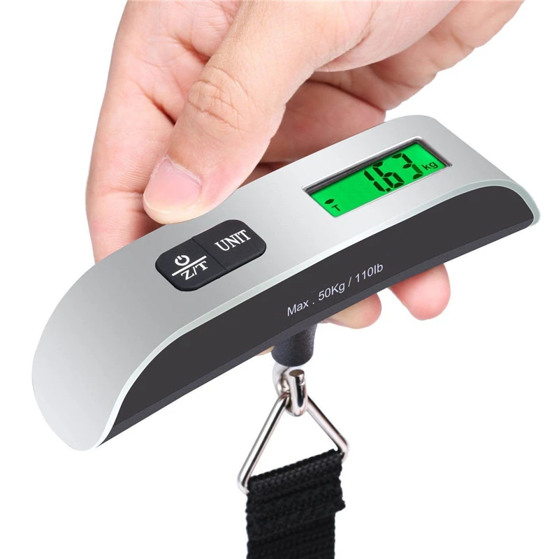 Travel Accessories Electronics - 2026年ホットセール商品 ポータブル電子スケール デジタルLCDディスプレイ 110lb/50kg 電子荷物計量器 吊り下げ式トラベルスケール