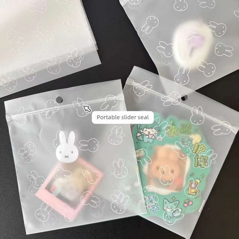 Travel Ziplock Bags - ミッフィーウサギかわいいアニメ漫画フロスト半透明収納袋ジップロックバッグ旅行用下着衣類グッドルックスオーガナイザーバッグ