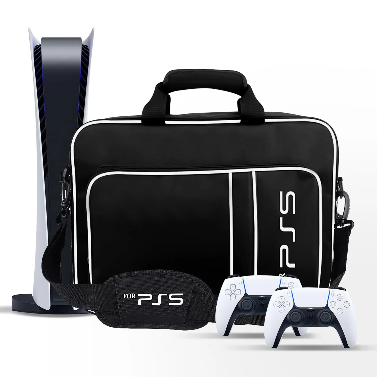 Travel Accessories Electronics - PS5トラベルケース、PS5保護ケースバッグ、PS5ディスク/デジタルエディションコンソール、コントローラー、ゲームカード、ヘッドセット対応