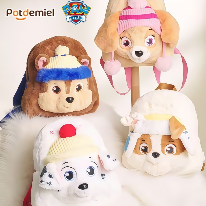 Travel Accessories Dog - 新しいホットポットデミエル PAW パトロールぬいぐるみバックパックかわいい漫画犬デザインソフト毛皮のような幼児男の子小さな学校旅行バックパック