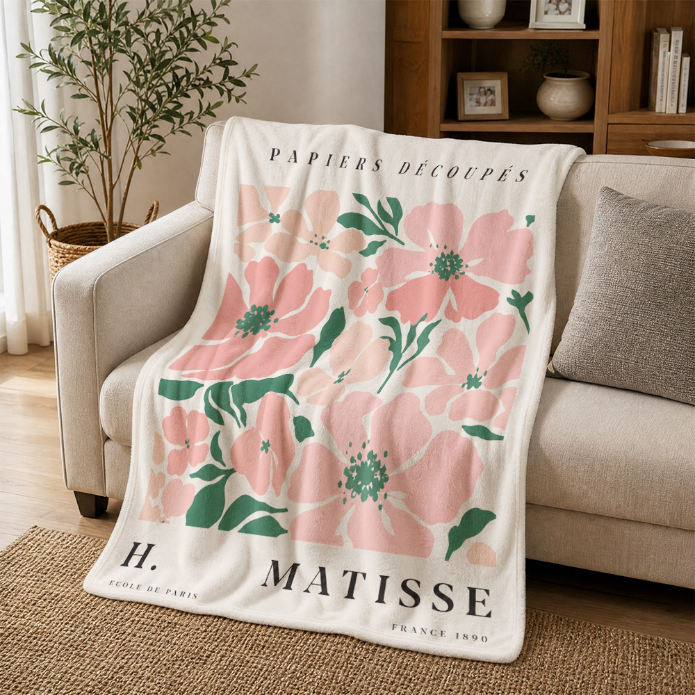 ボヘミアン調のマティス風パリの花柄プリントブランケット。暖か - Travel Accessories Gift Ideas のレビューと価格