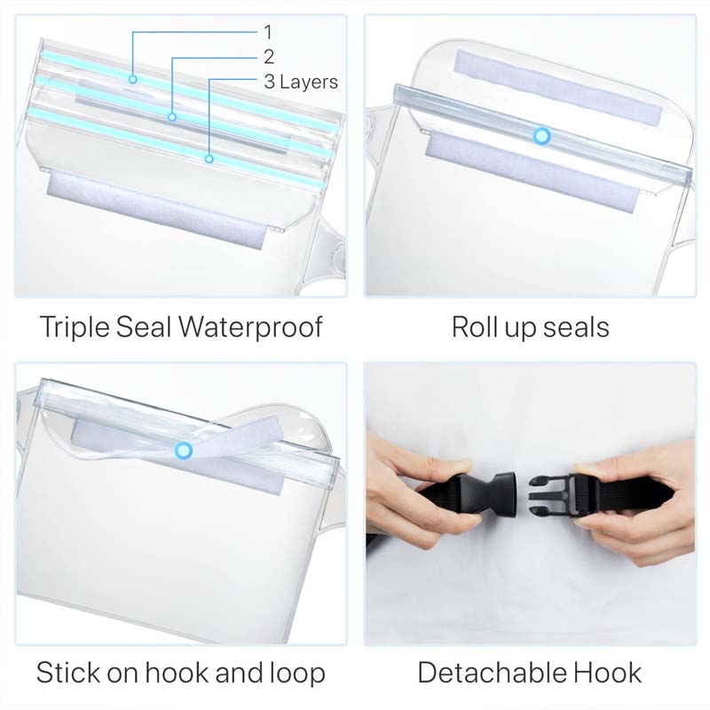 PVC 防水携帯電話バッグ貴重品ベルトバッグビーチ水泳シュノ - Travel Ziplock Bags のレビューと価格