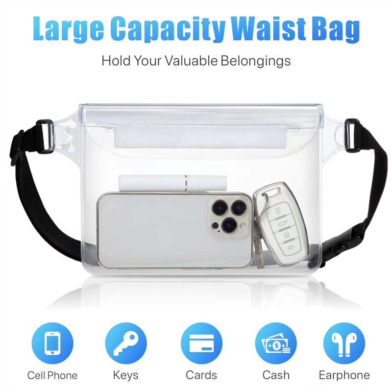 PVC 防水携帯電話バッグ貴重品ベルトバッグビーチ水泳シュノ - Travel Ziplock Bags のレビューと価格