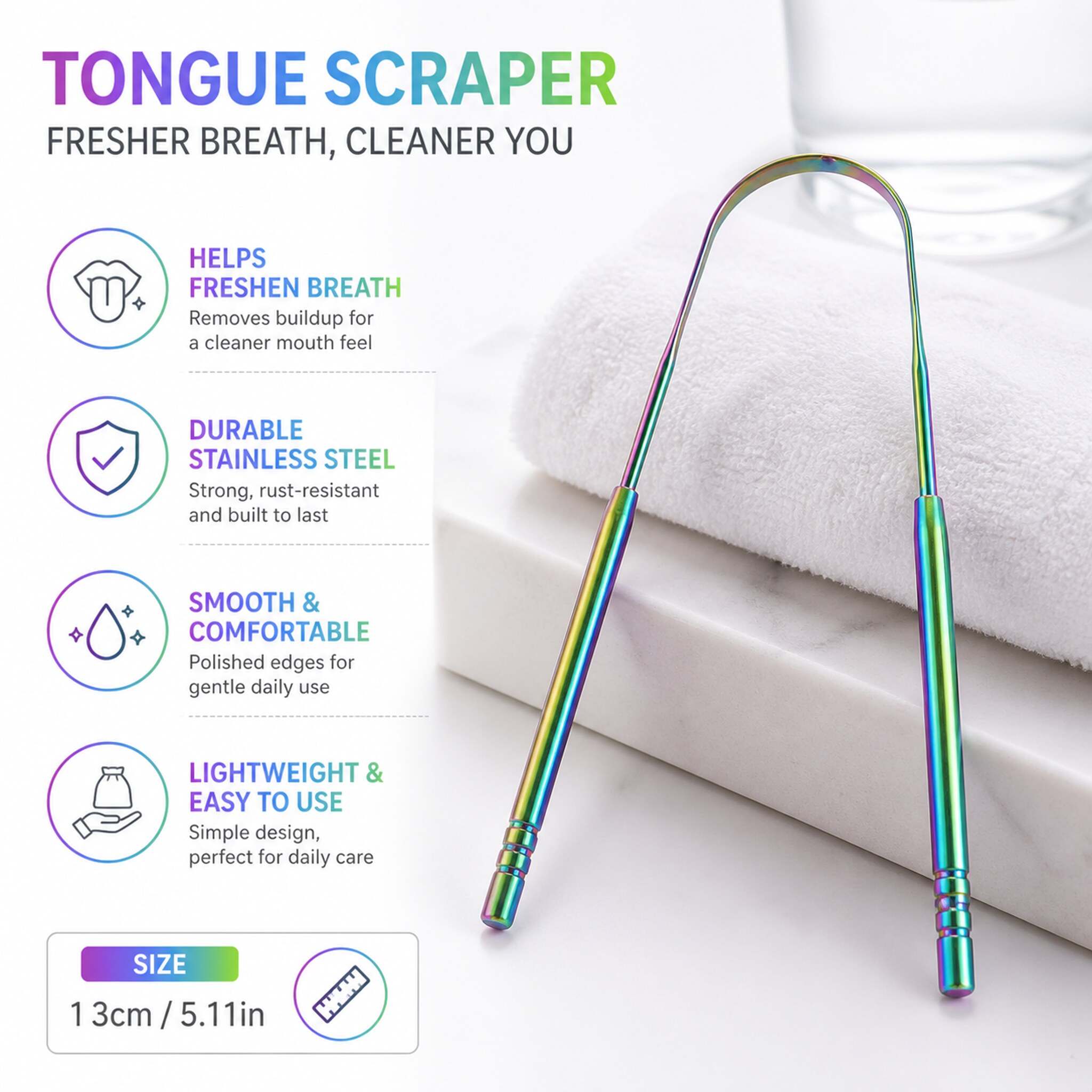 金属製舌クリーナー ステンレス製舌スクレーパー、実用的なオー - Travel Accessories Needed のレビューと価格