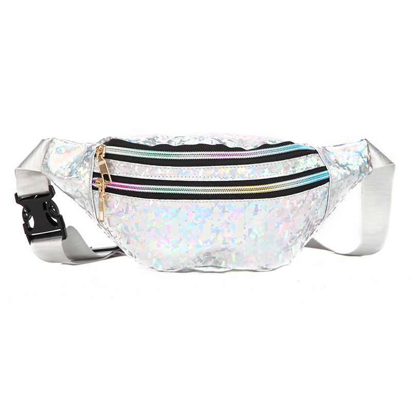 女性用ホログラフィックホログラフィックファニーパック,ランド - Travel Ziplock Bags のレビューと価格