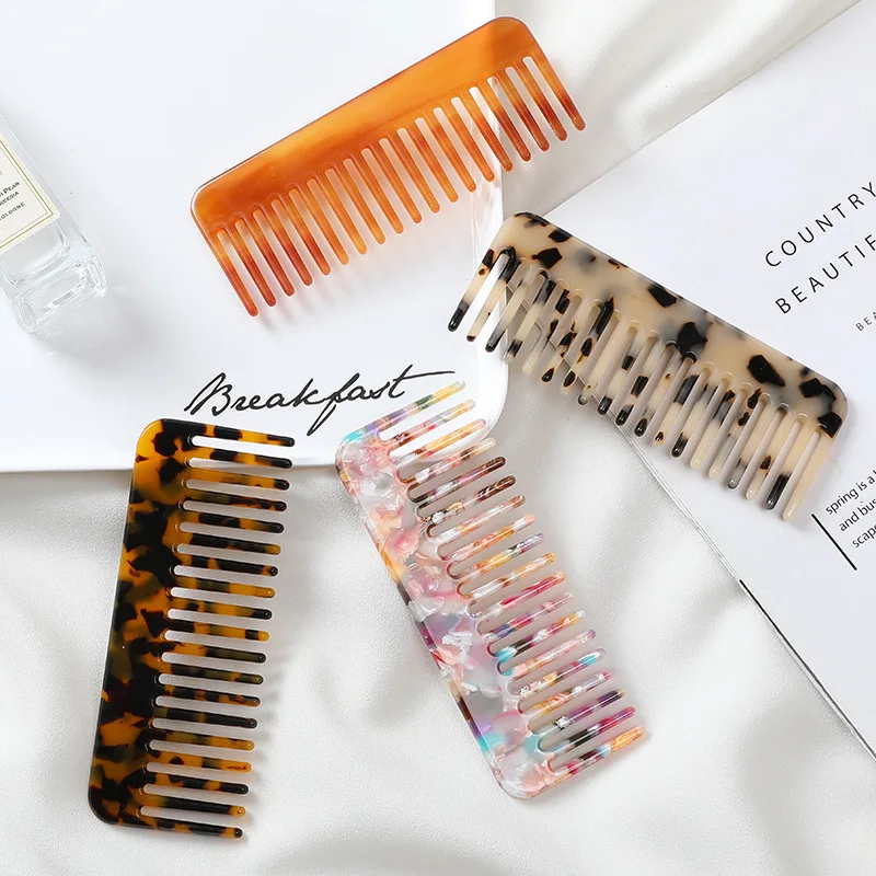 幅広歯のアセテートヘアコーム、静電気防止ヘアコーム、携帯用メ - Travel Accessories Needed のレビューと価格