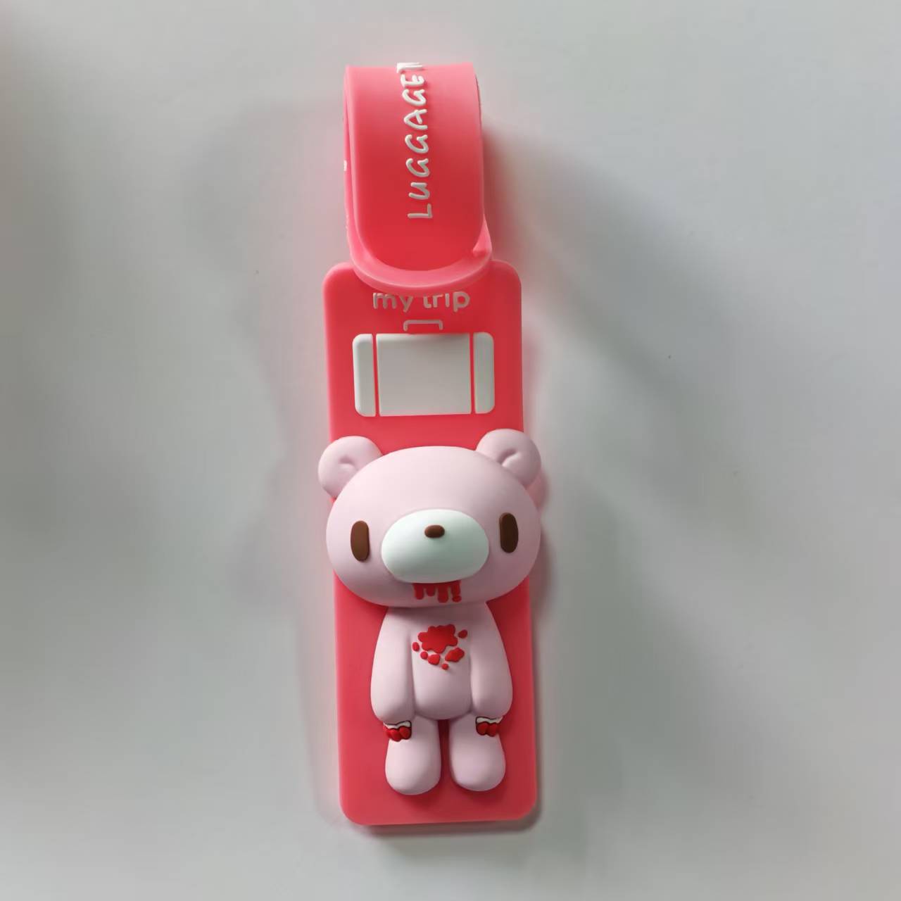 かわいい漫画のクマのシリコン製荷物タグ、紛失防止スーツケース - Travel Accessories Luggage Straps のレビューと価格