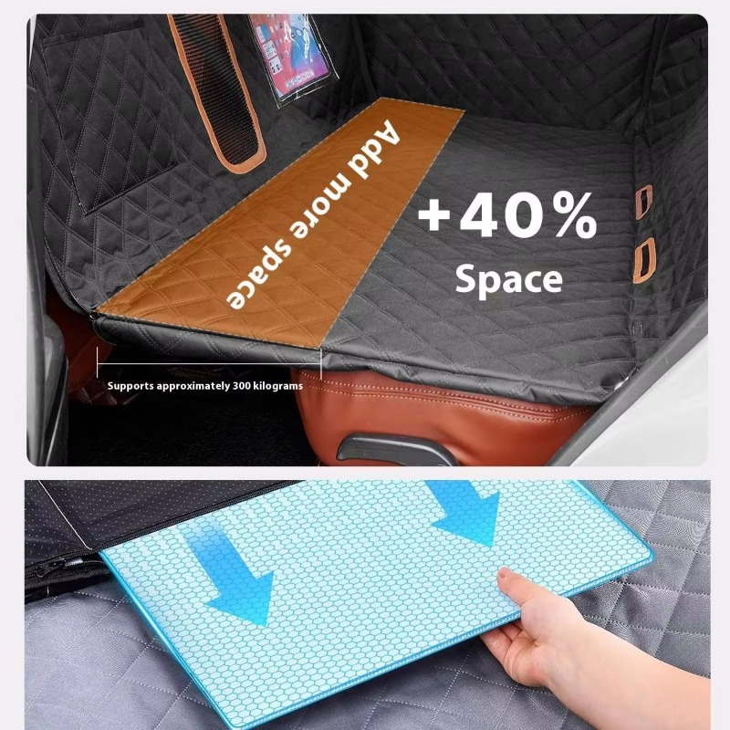 3パネル構造の頑丈な車用後部座席エクステンダー、犬用カーシー - Travel Accessories Dog のレビューと価格