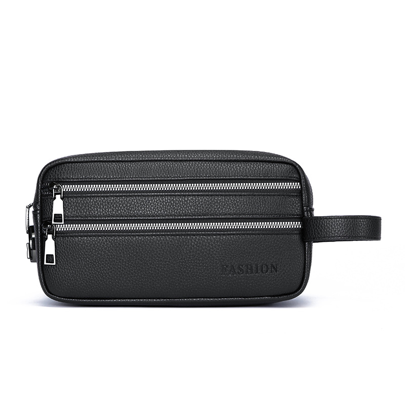 ヴィンテージメンズハンドクラッチバッグ 多層ジッパーコンパー - Travel Accessories Box のレビューと価格