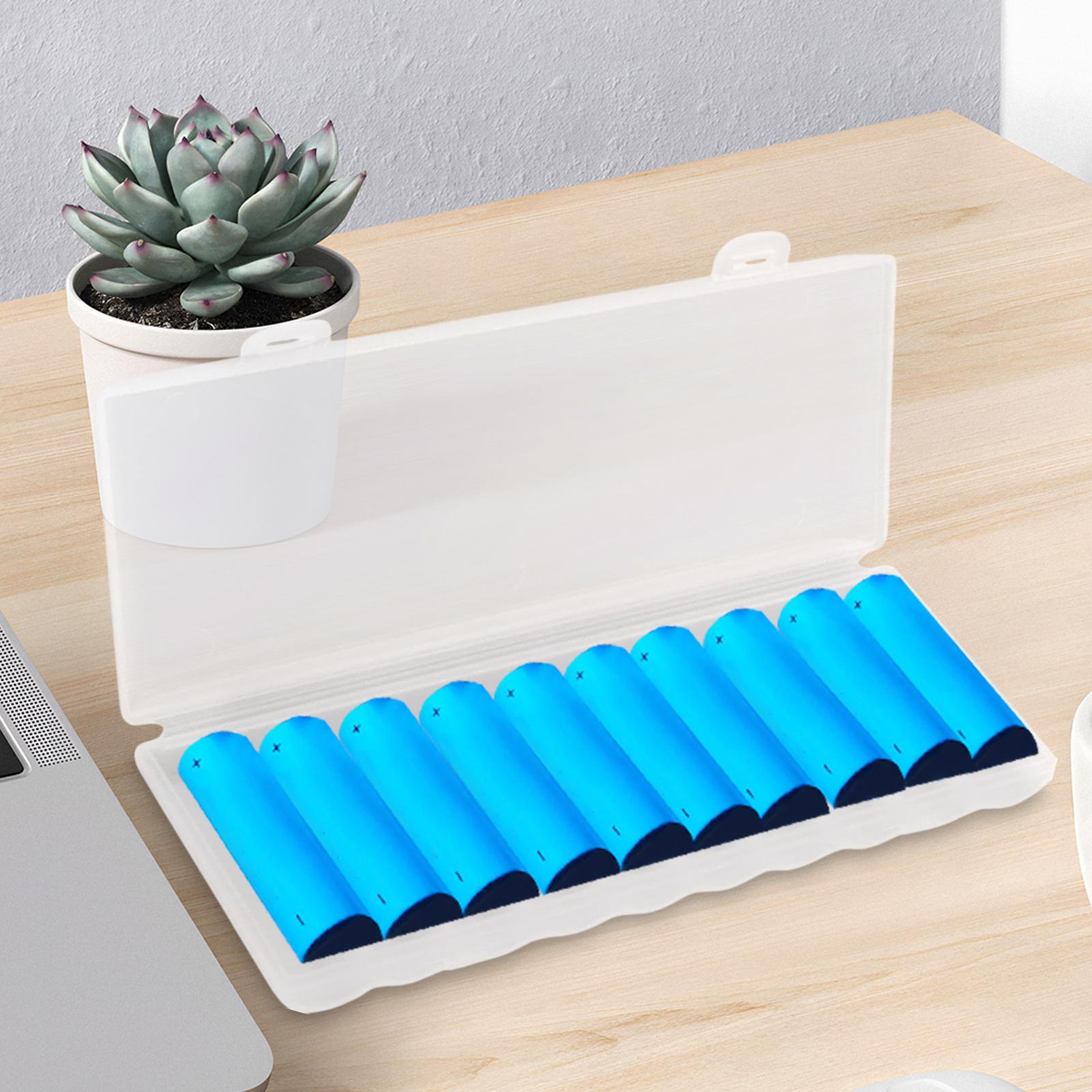 10スロットポータブル透明プラスチックバッテリー収納ボックス - Travel Accessories Kids のレビューと価格