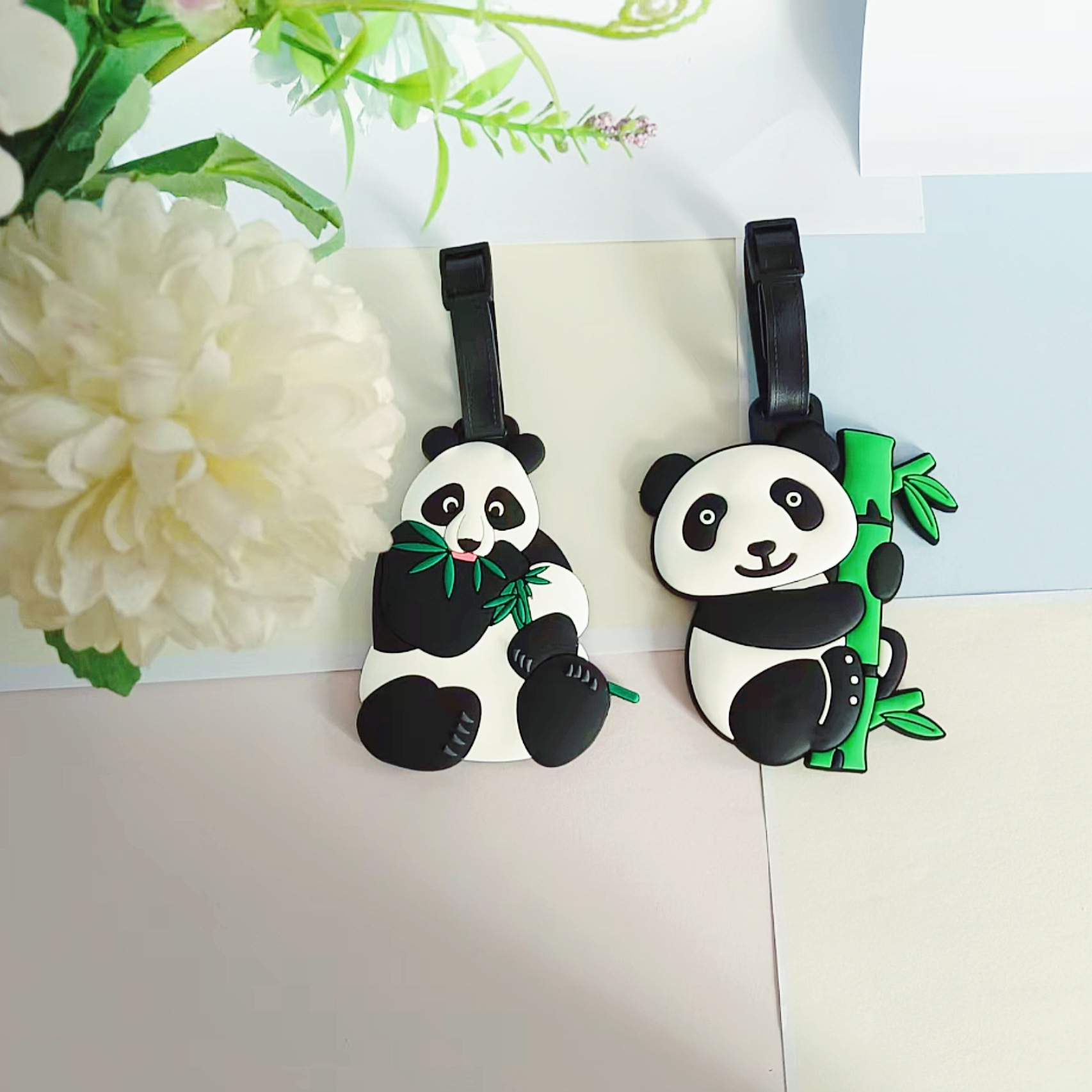 旅行用品漫画風PVCパンダラゲッジタグ旅行搭乗券スーツケース - It Travel Accessories のレビューと価格