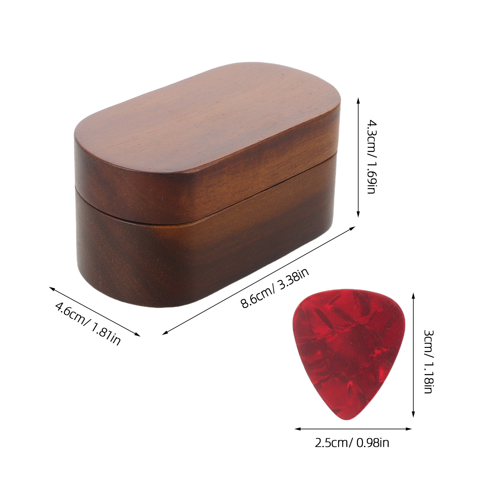 ギターピック収納ボックス1個と木製ピック10個のセット。スタ - Travel Accessories Box のレビューと価格