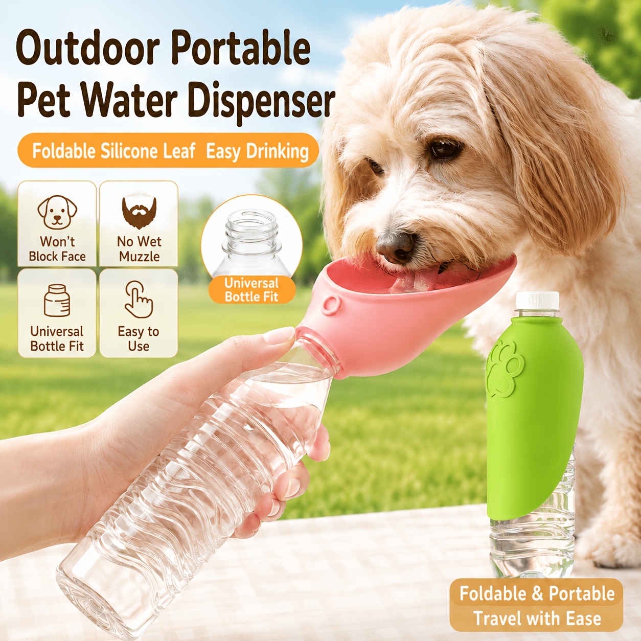 ポータブル屋外用ウォーターカップ 犬用旅行用給水器 散歩 キ - Travel Accessories Dog のレビューと価格