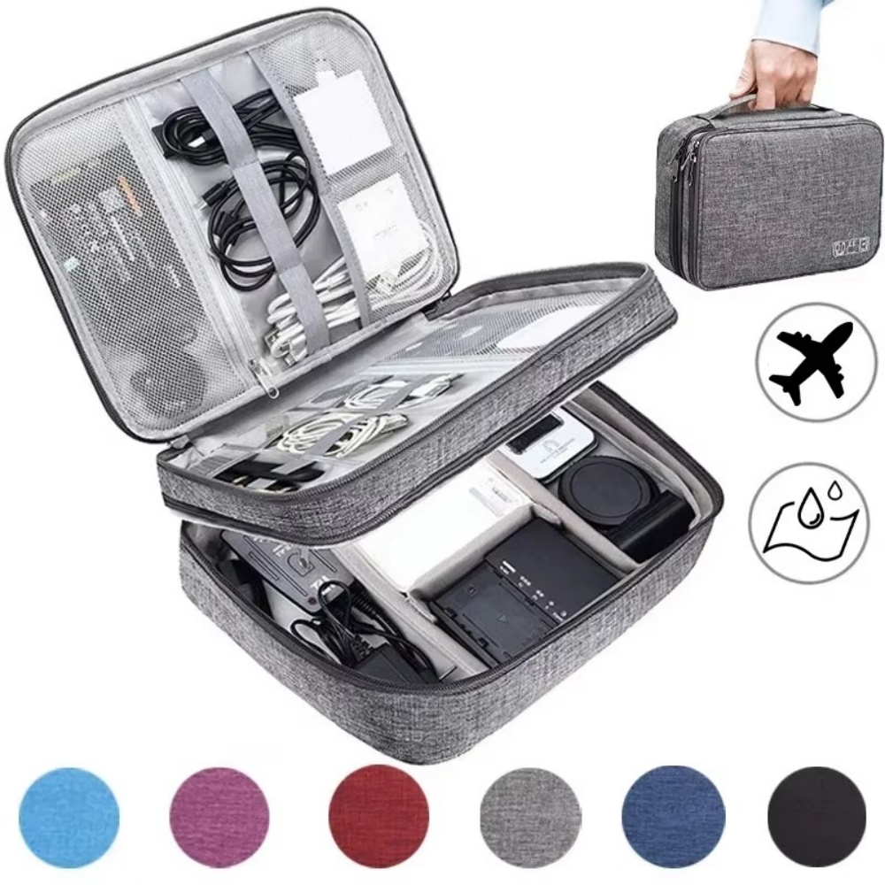 ポータブルUSBデータケーブル収納バッグ 防水データライン充 - Travel Accessories Electronics のレビューと価格