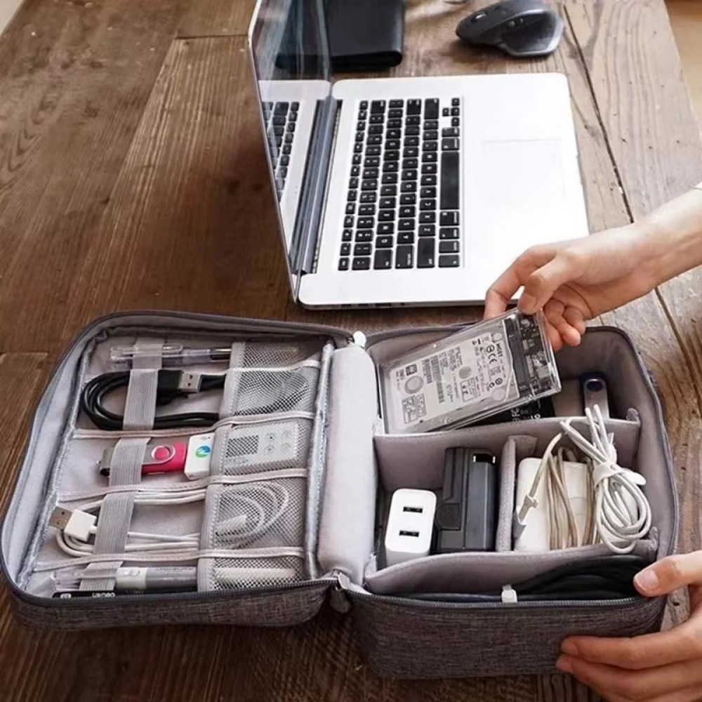 ポータブルUSBデータケーブル収納バッグ 防水データライン充 - Travel Accessories Electronics のレビューと価格