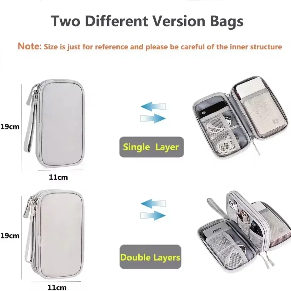 トラベルケーブルバッグ ポータブルデジタル収納ポーチ 充電器 - Travel Accessories Electronics のレビューと価格