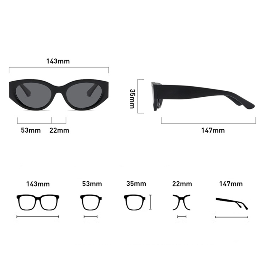 女性男性クラシックキャットアイ偏光サングラス高品質フレーム高 - Travel Accessories For Women のレビューと価格