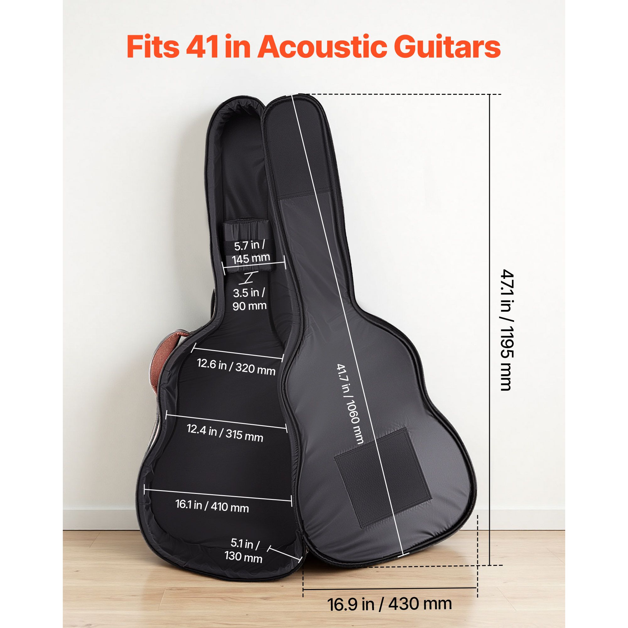 アコースティックギターハードケース、47.1インチ、ハードシ - Travel Accessories Box のレビューと価格