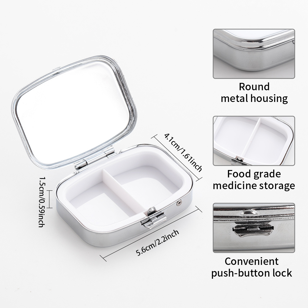 1個入り、ユニークなデザインの個人用薬箱、2区画ポータブルス - Travel Accessories Gift Ideas のレビューと価格