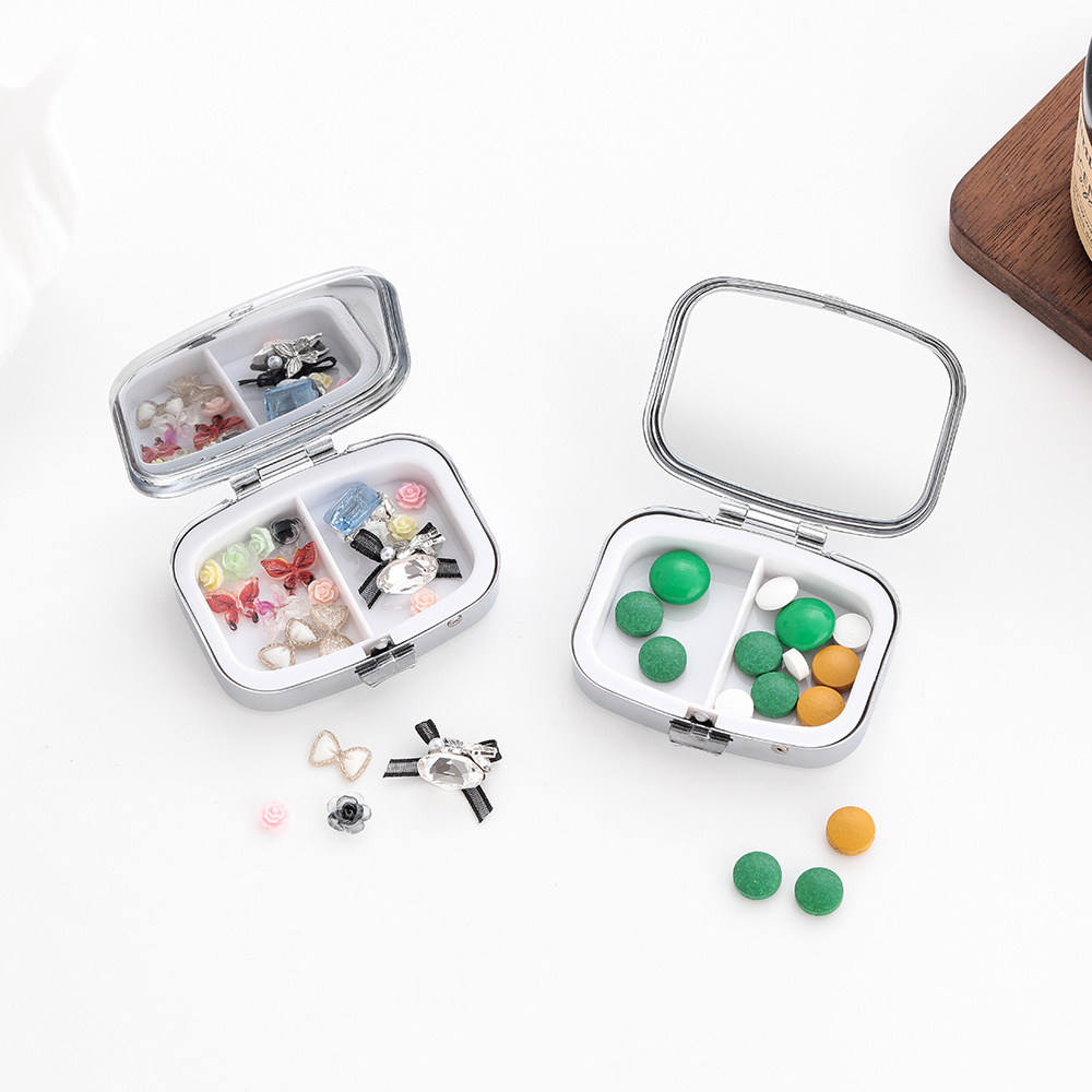 1個入り、ユニークなデザインの個人用薬箱、2区画ポータブルス - Travel Accessories Gift Ideas のレビューと価格