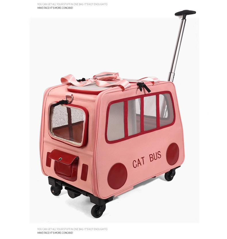 多機能ペット用トラベルトロリーケース ポータブル猫/犬用キャ - Travel Accessories Dog のレビューと価格