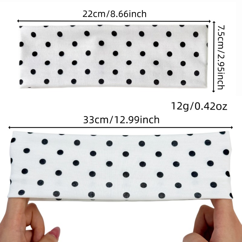 2個セット ポルカドット柄 伸縮性ヘッドバンド ソフト生地  - Travel Accessories Needed のレビューと価格