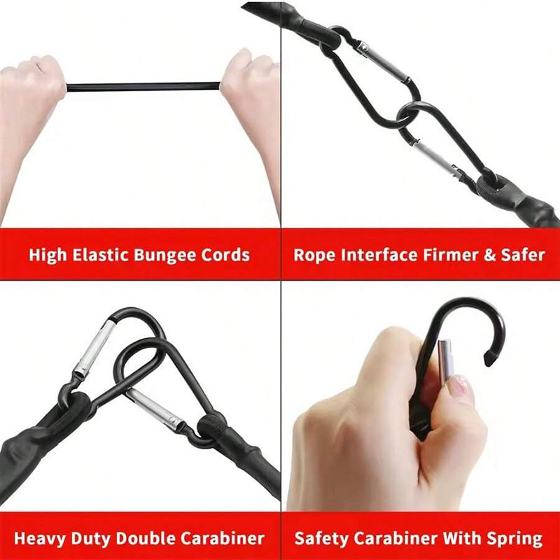 30～210cm伸縮式弾性ロープ 軽量フック付き 弾性ロープ - Travel Accessories Luggage Straps のレビューと価格