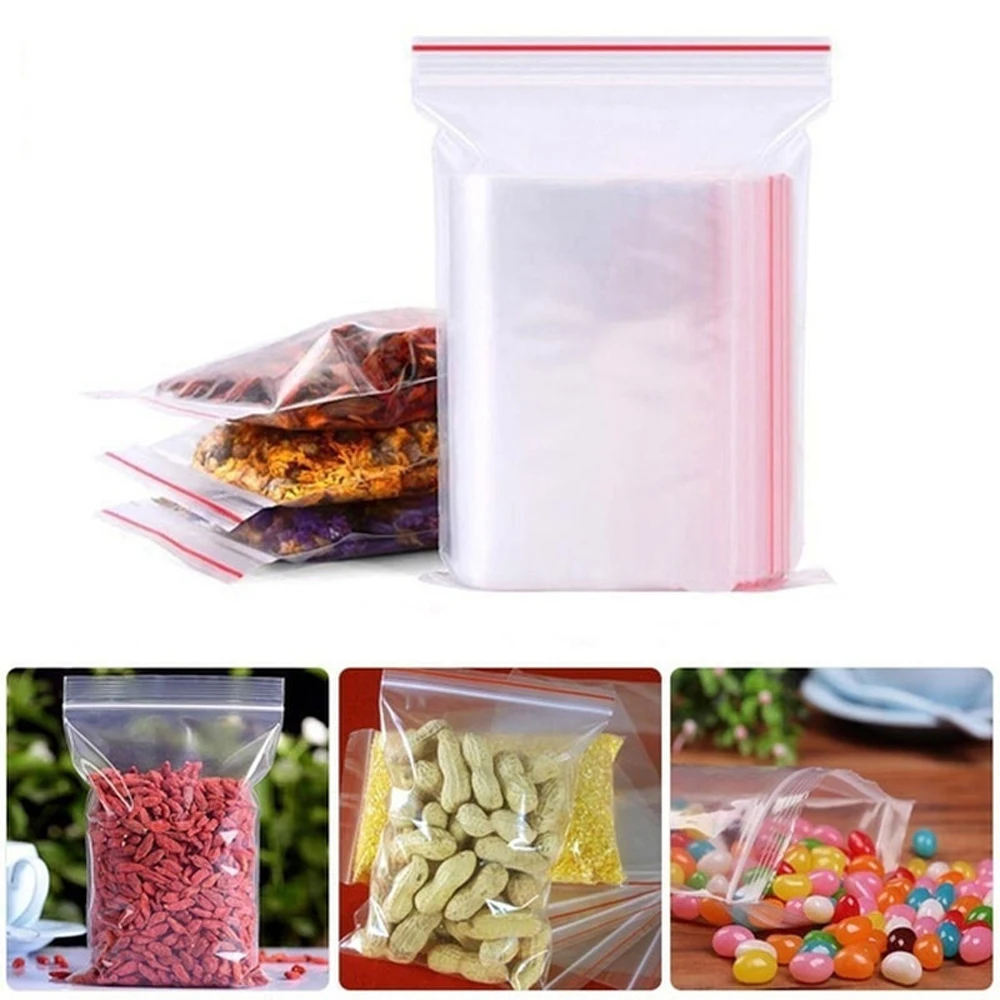 100-1000 個再閉鎖可能な透明バッグ小さなジップロック - Travel Ziplock Bags のレビューと価格