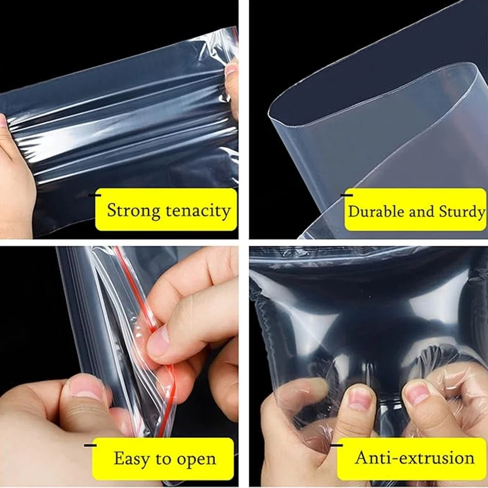 100-1000 個再閉鎖可能な透明バッグ小さなジップロック - Travel Ziplock Bags のレビューと価格