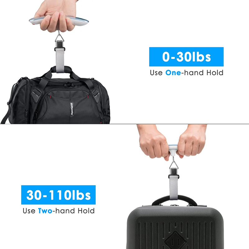 50kg/110ポンドポータブル吊り下げ電子荷物スケール、L - Travel Accessories Electronics のレビューと価格