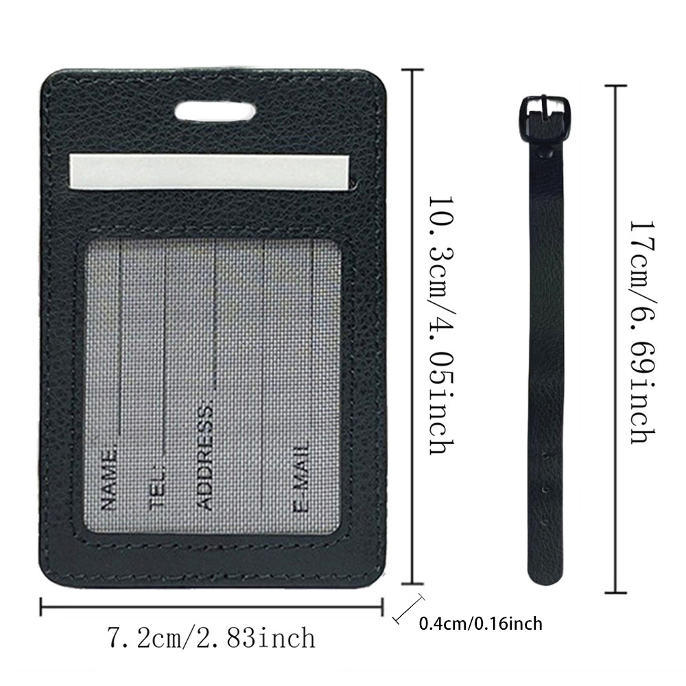 カスタマイズ可能な名前入りラゲージタグ PU製航空券識別ラベ - Travel Accessories Luggage Straps のレビューと価格